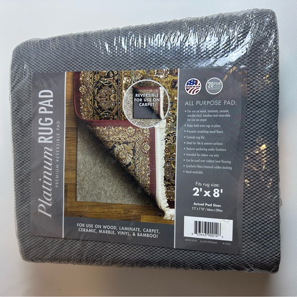 platinum Other - NEW in Package Platinum Rug Pad 4x6 Gray